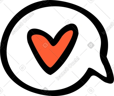 Heart in a bubble PNG, SVG