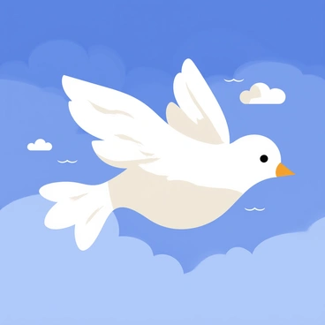 A giant bird-shaped cloud soaring through a clear blue sky