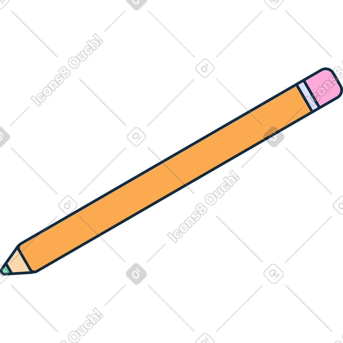 Illustration Crayon dans le style Bubble gum à télécharger aux formats PNG, SVG