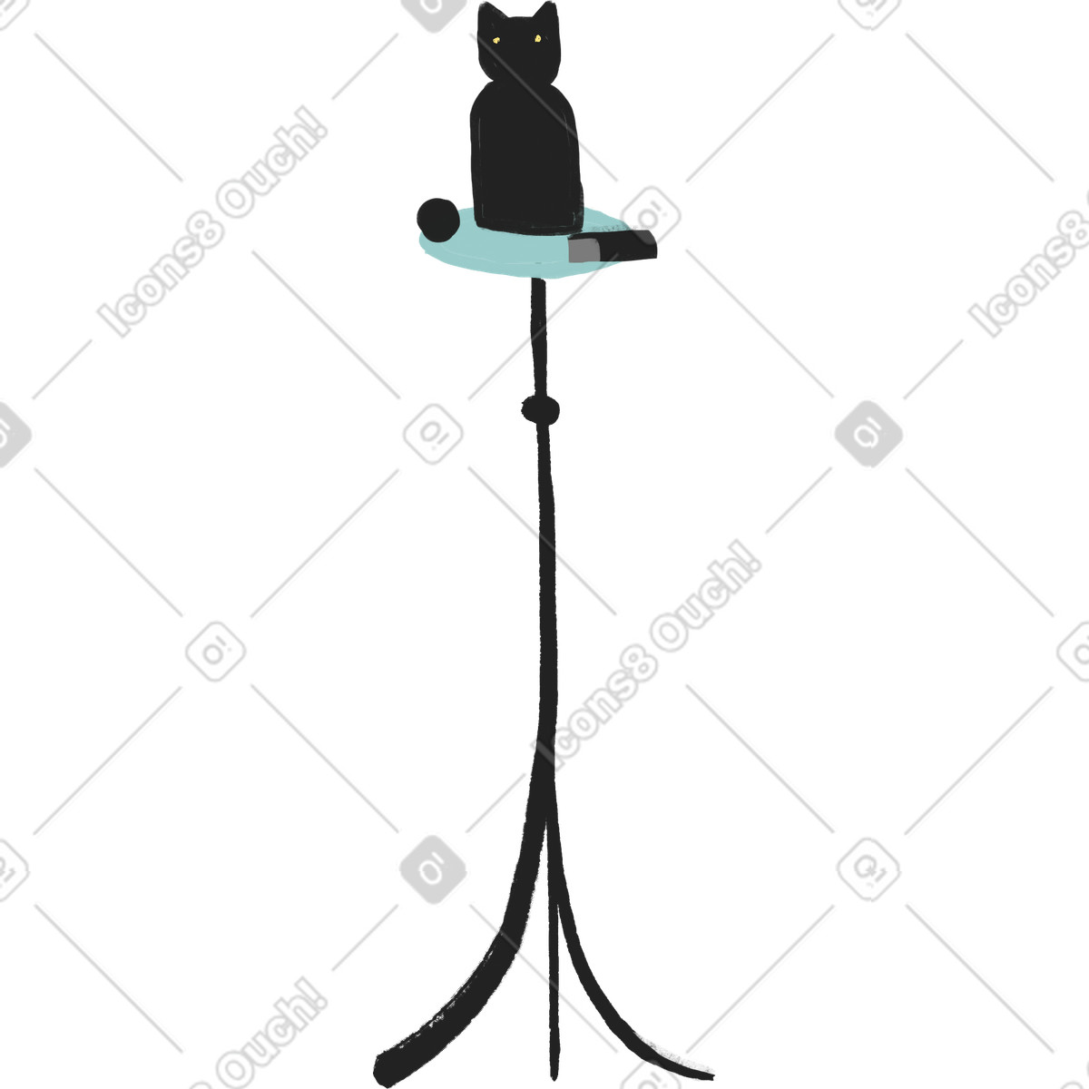 Fabulous スタイルの 猫の彫刻 のイラストをPNG、SVG形式でダウンロード
