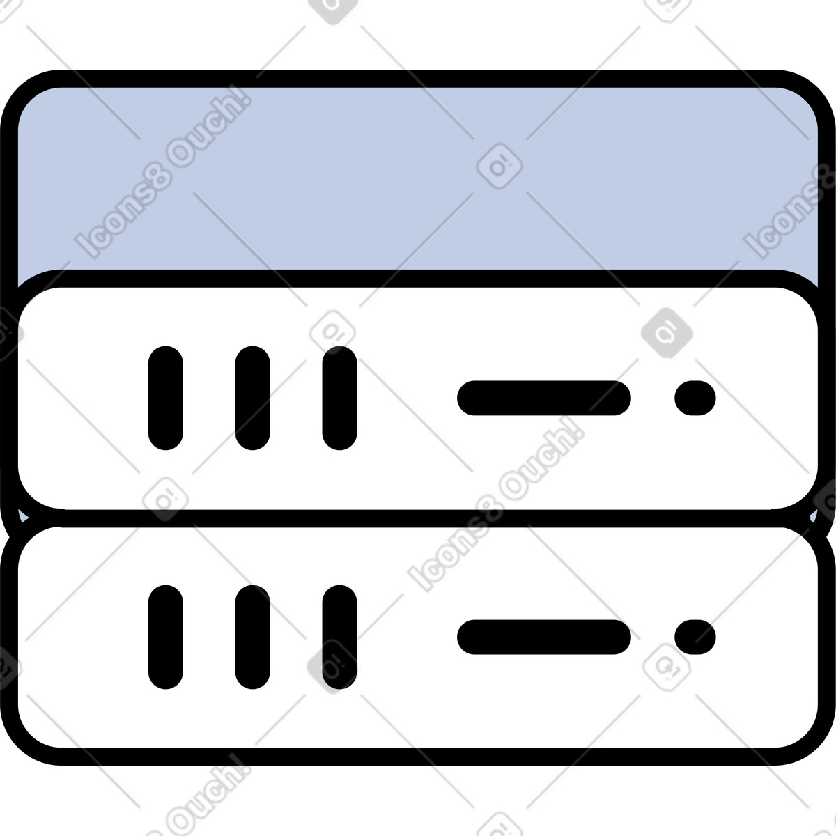 Illustration Serveur dans le style Notes à télécharger aux formats PNG, SVG