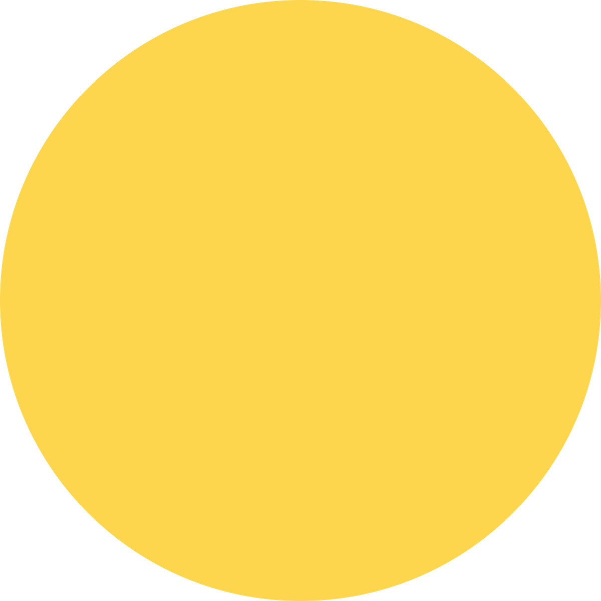 Circle yellow illustrazione in stile Fogg scarica in PNG, SVG