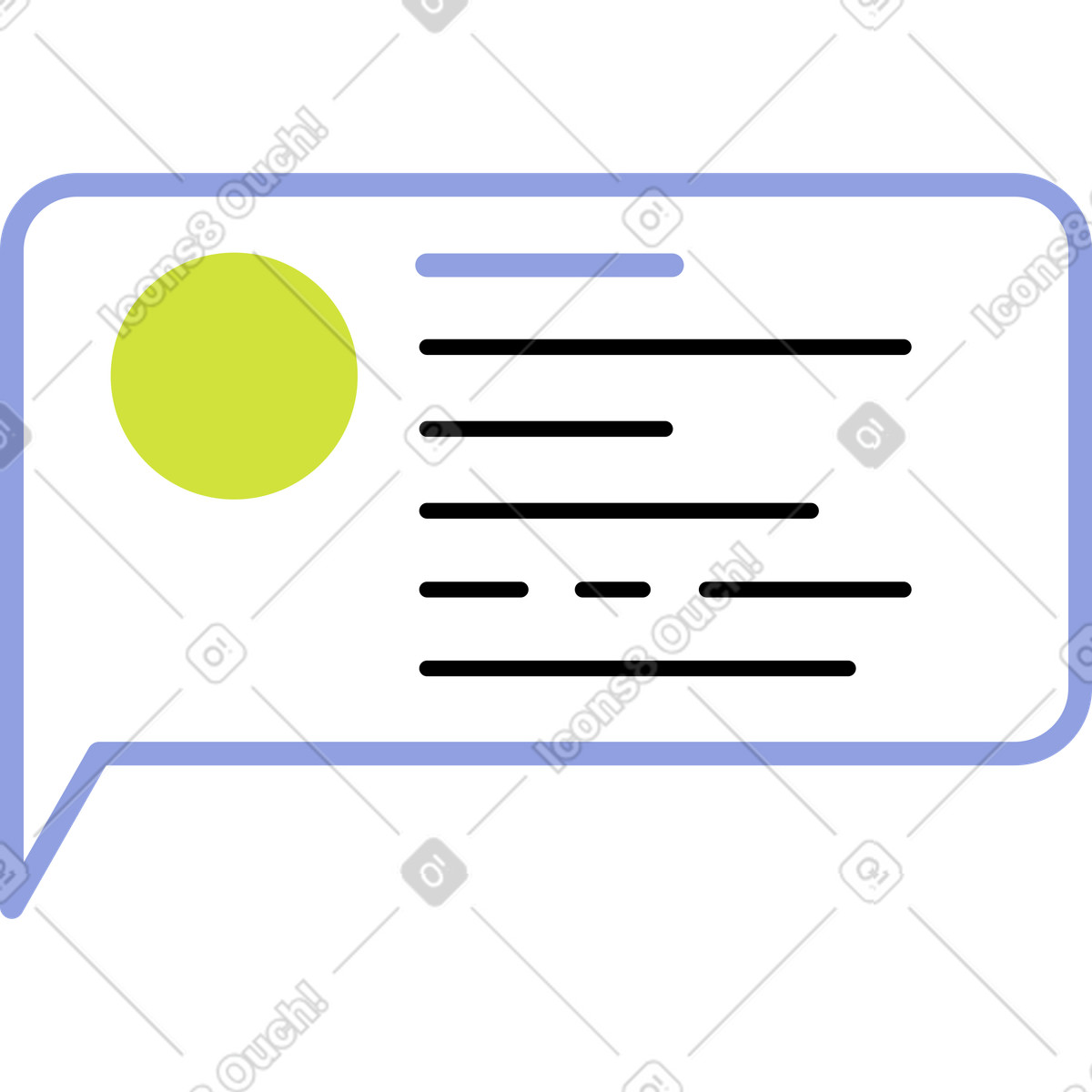 Message illustration in Juicy style download in PNG, SVG