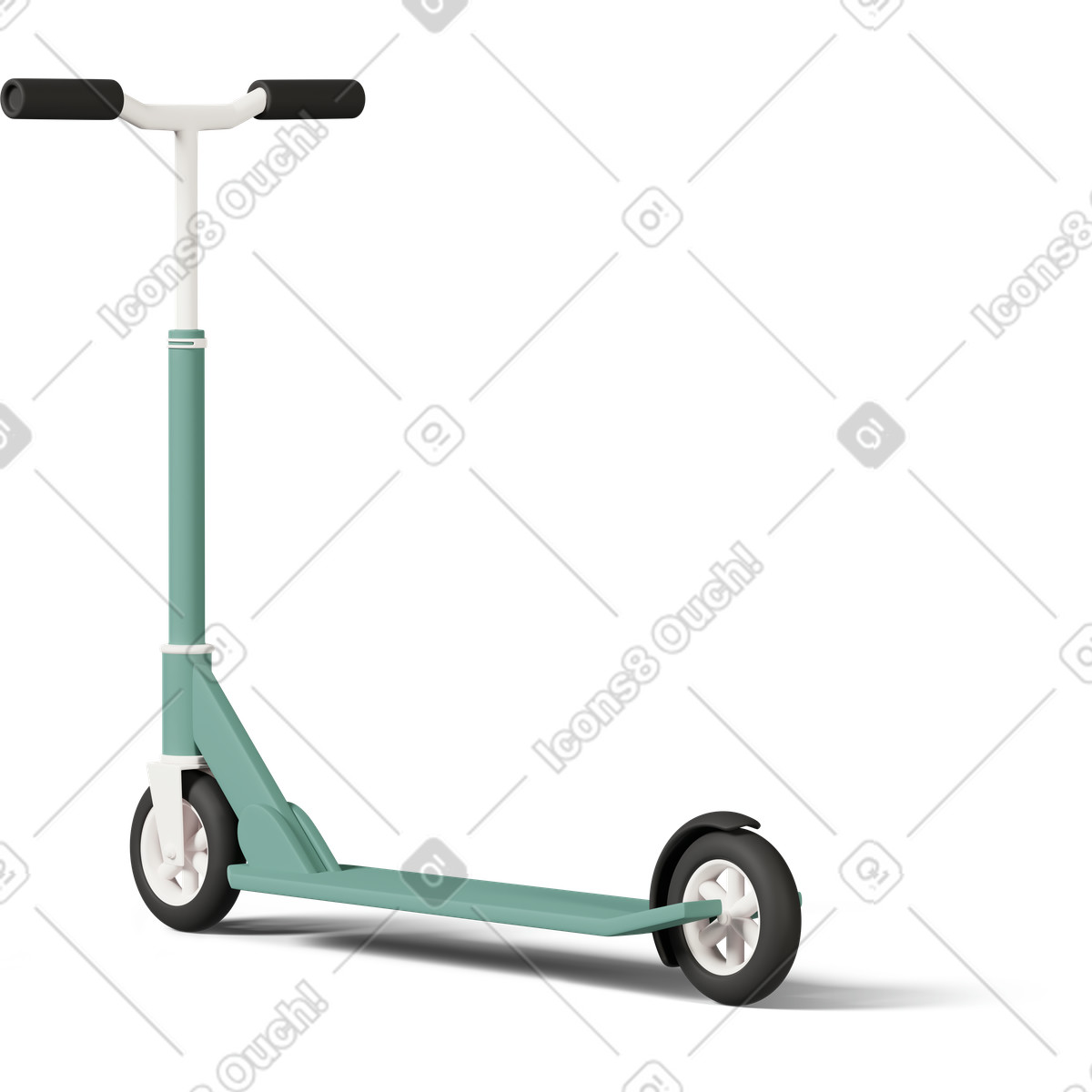 Ilustração de Scooter turned back em no estilo 3D Casual life para baixar em PNG, SVG