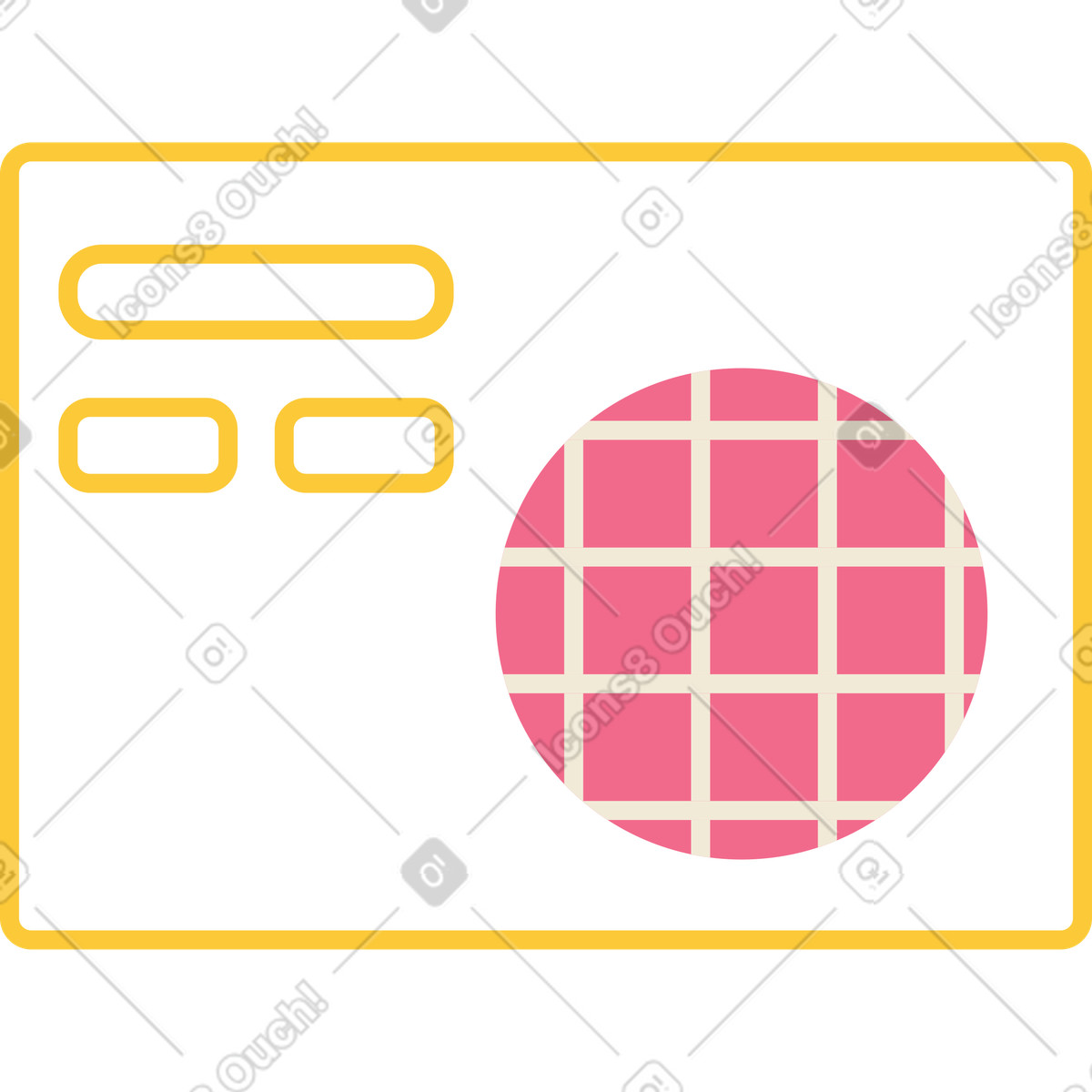 Ilustración Interfaz con formas en estilo Juicy a descargar en PNG y SVG
