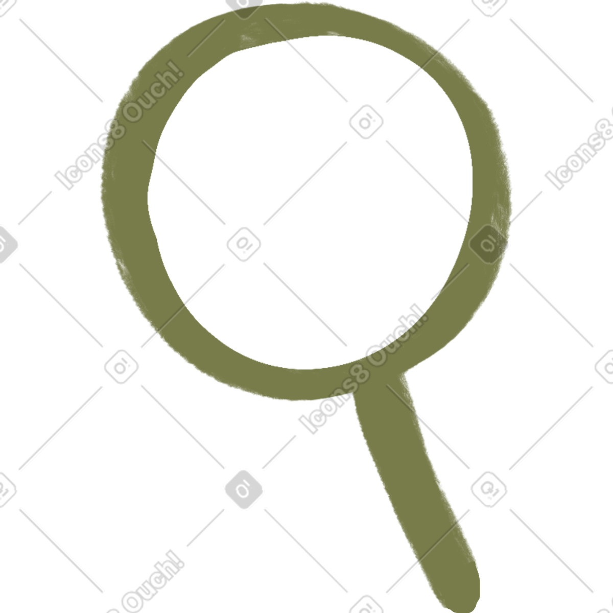 Lumiere 스타일의 Green magnifying glass 일러스트레이션 PNG, SVG 다운로드