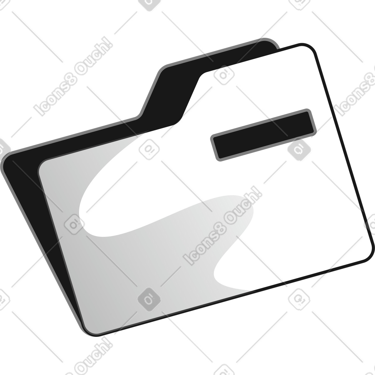 File organization with open desktop folder illustration in Futuristic style download in PNG, SVG