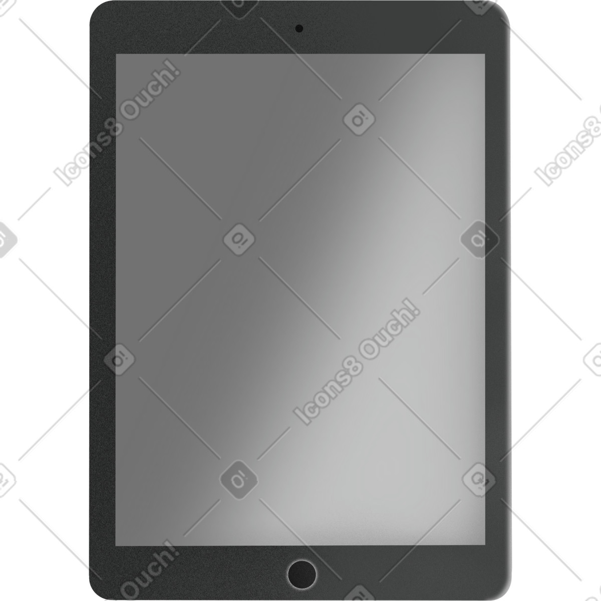 Ilustración Grey ipad en estilo Joy a descargar en PNG y SVG