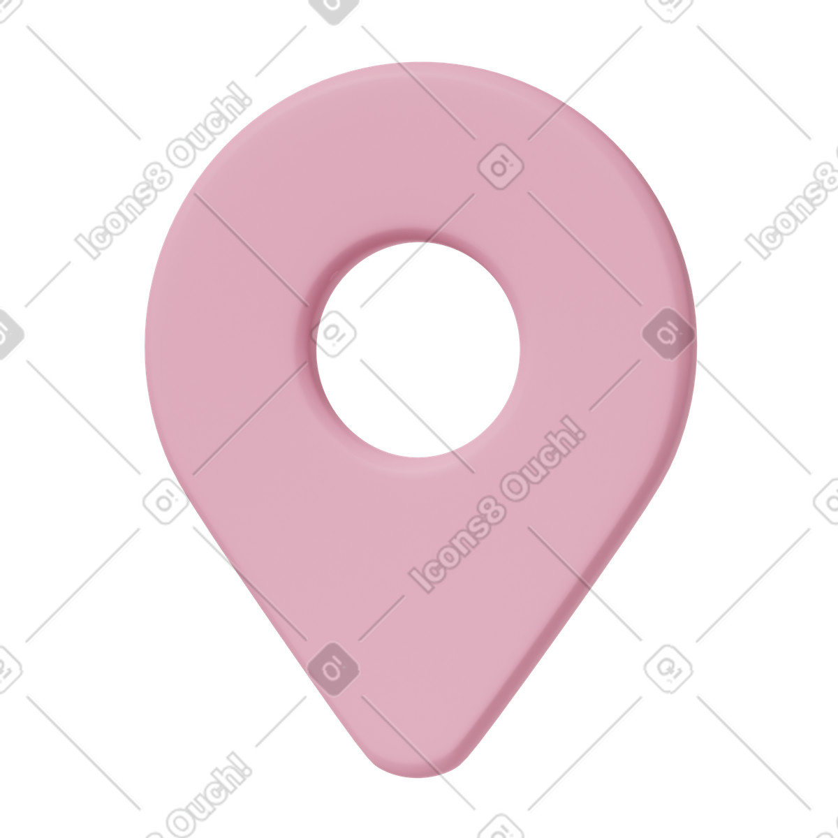 3D Casual life スタイルの Pink location marker のイラストをPNG、SVG形式でダウンロード