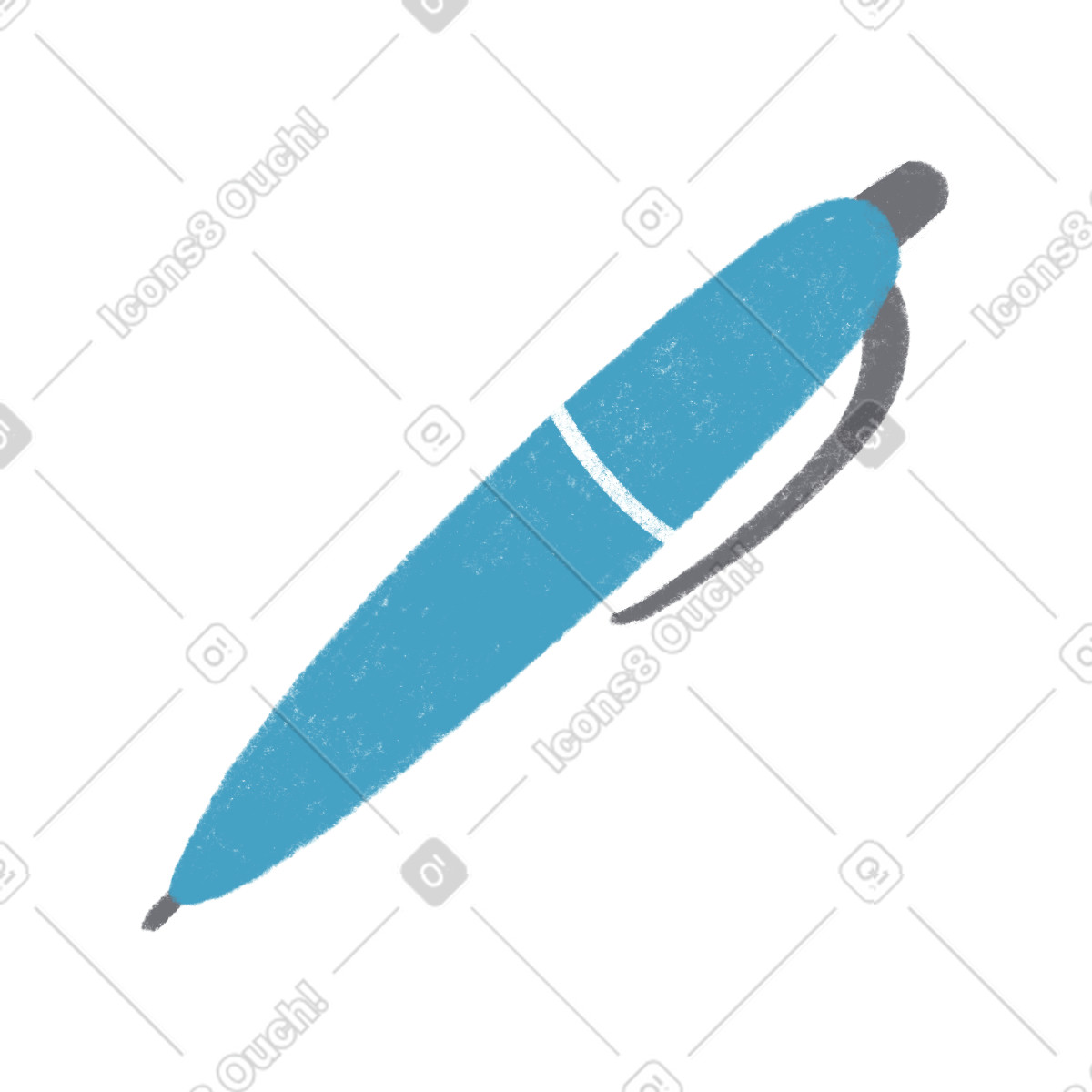 Ilustración Blue pen en estilo Tutti a descargar en PNG y SVG