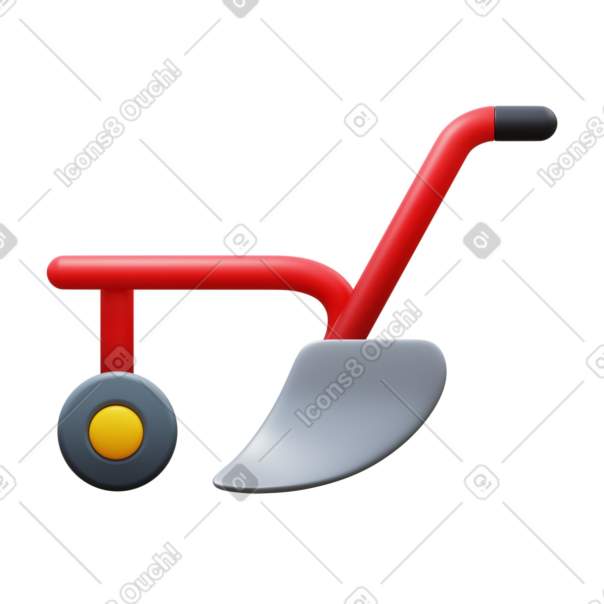 Plow-Illustration im 3D Fluency-Stil als Download in PNG, SVG