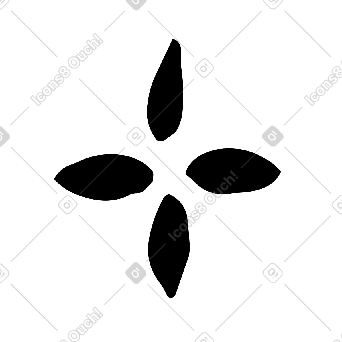 Scandi スタイルの 点線の花 のイラストをPNG、SVG形式でダウンロード