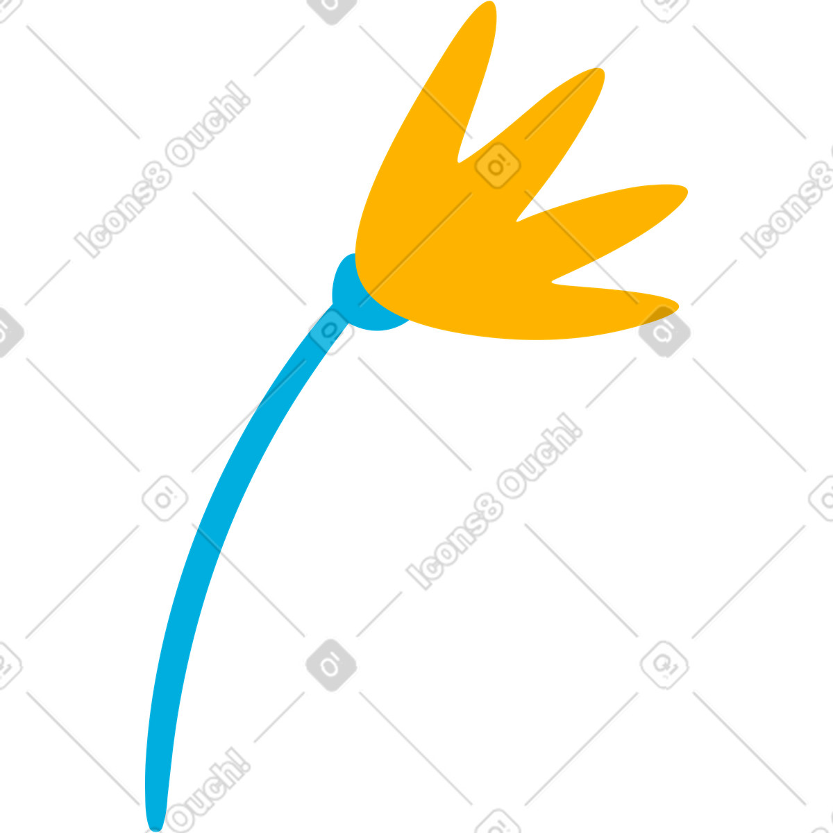 Blume-Illustration im Flame-Stil als Download in PNG, SVG