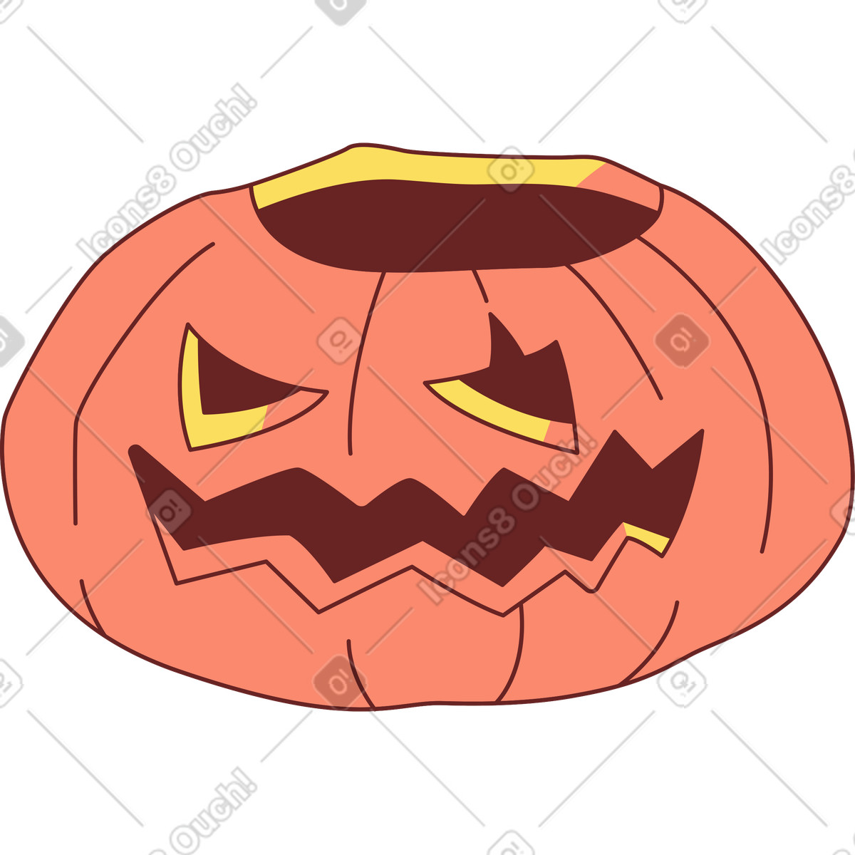 Ilustración Calabaza en estilo Storyline a descargar en PNG y SVG