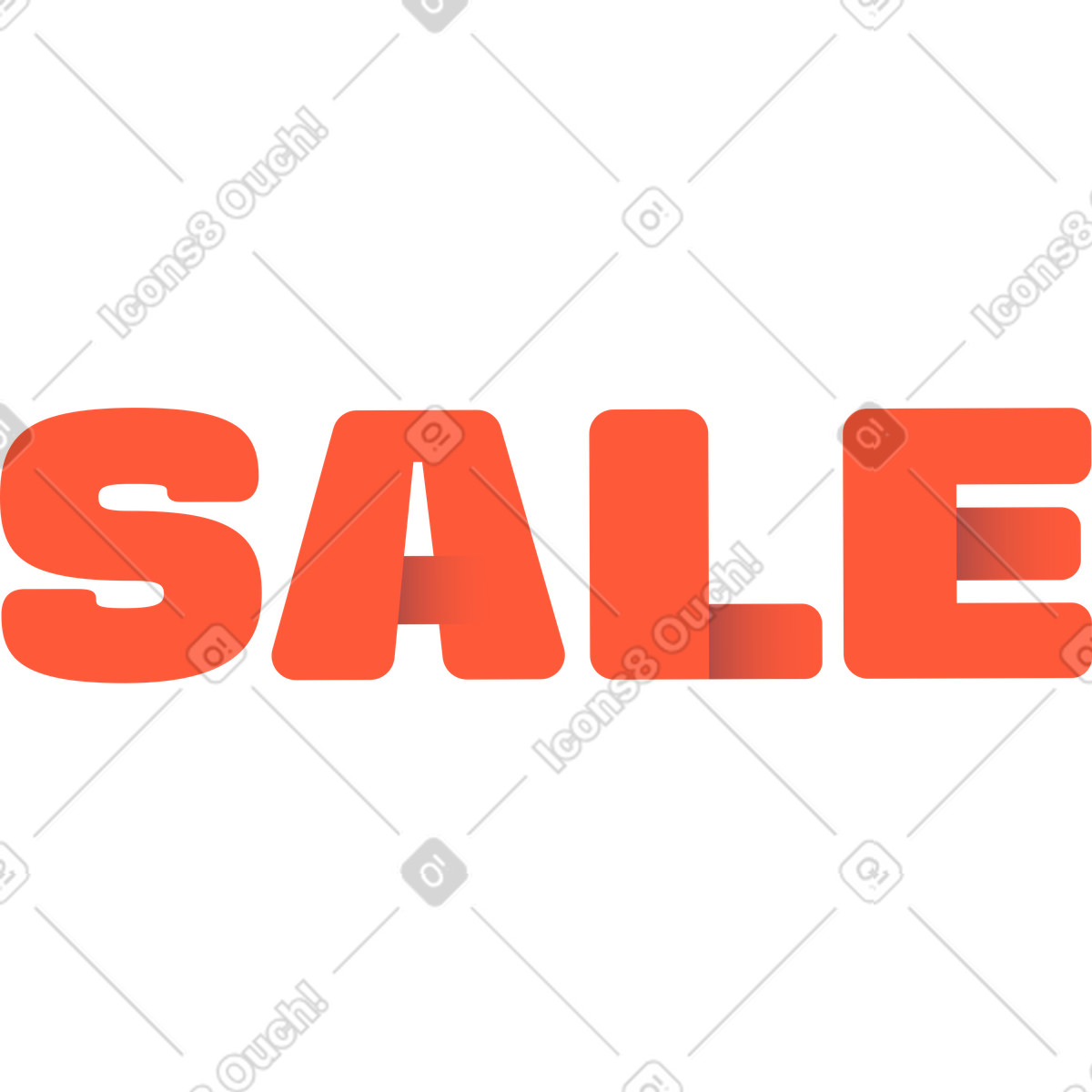 Testo di vendita scritte illustrazione in stile Beam scarica in PNG, SVG