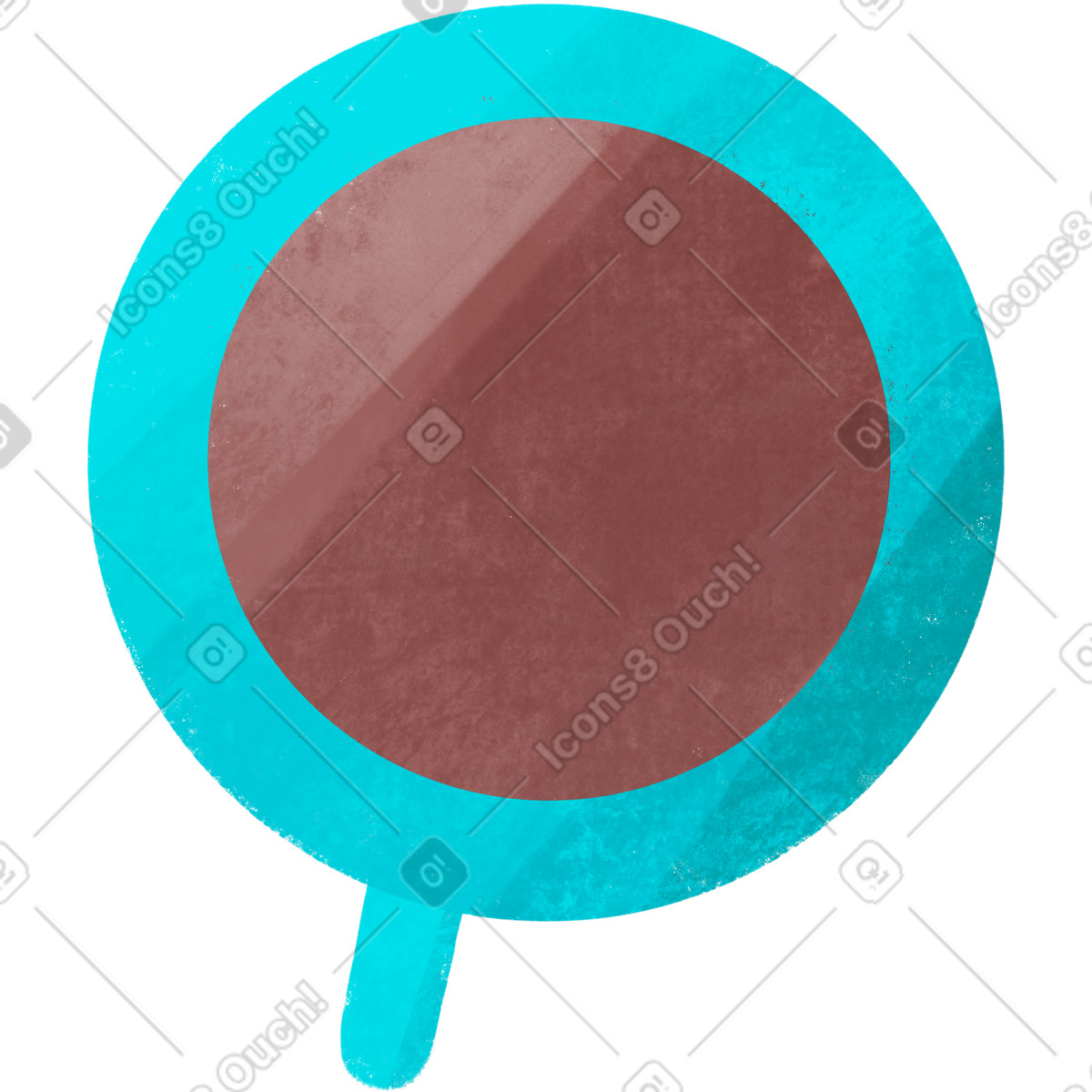 Ilustración Coffee cup top view en estilo Bonbon a descargar en PNG y SVG