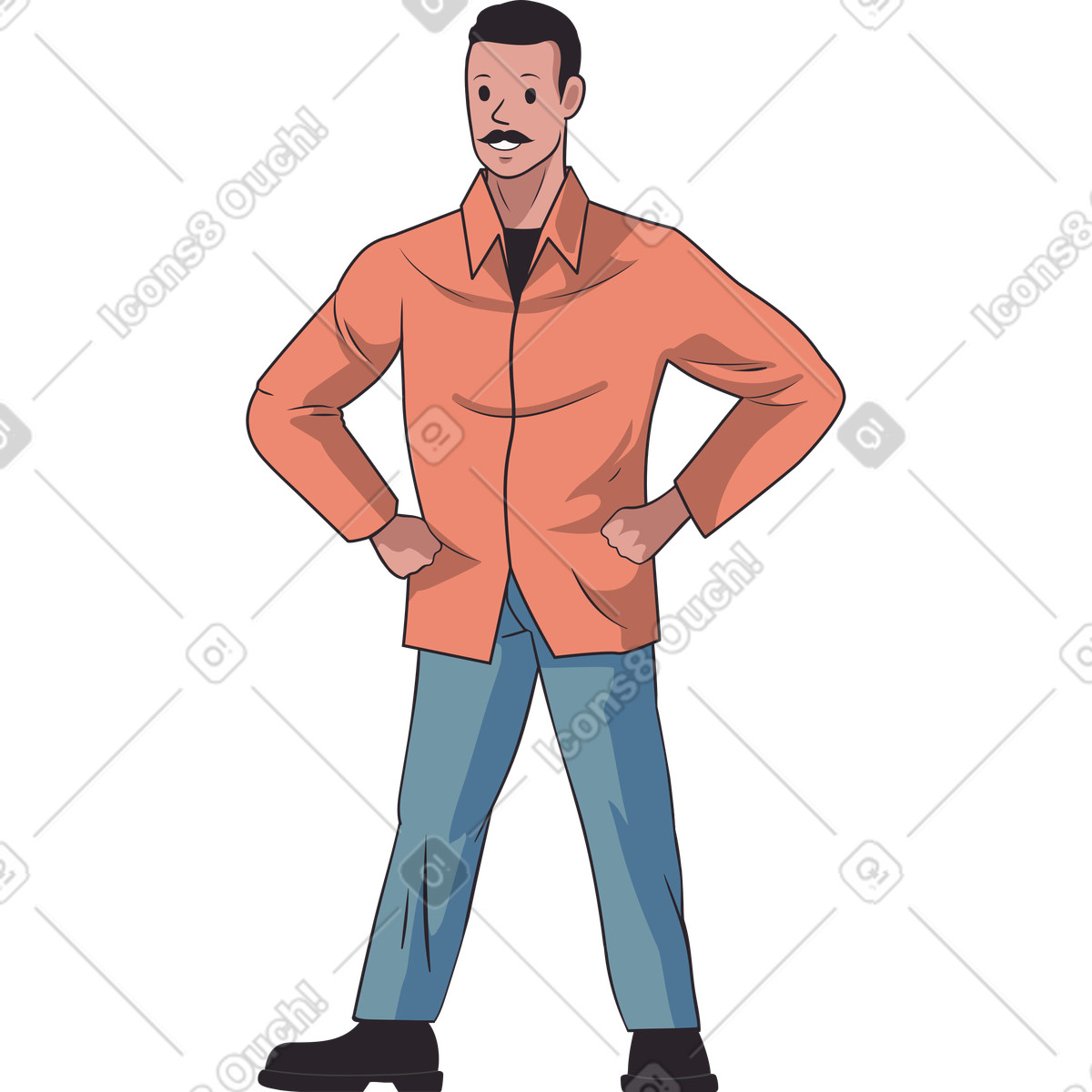 Illustration Homme dans le style Eastwood à télécharger aux formats PNG, SVG
