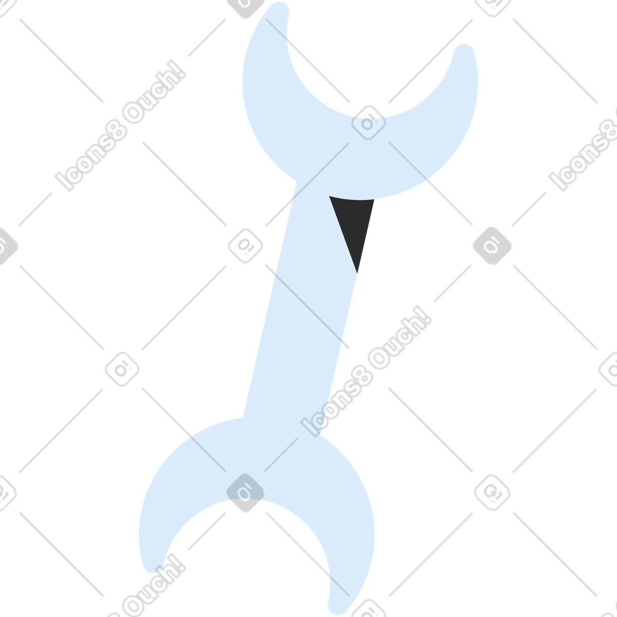 Ilustración Llave de doble punta en estilo Marginalia a descargar en PNG y SVG