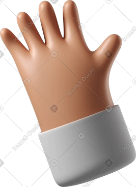 Tanned skin hand waving hi PNG, SVG