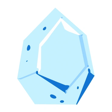 A close-up view of a transparent crystal showcasing visible inclusions and surface imperfections. The crystal has sharp edges and facets that reflect light, creating a sparkling effect. The inclusions within the crystal appear as small, dark specks and wispy strands. The surface of the crystal has fine scratches and dimples that add texture, enhancing its natural beauty. The background is softly blurred, drawing focus to the crystal itself.