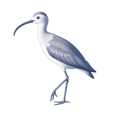 A simple pencil sketch of a curlew with soft shading and fine lines