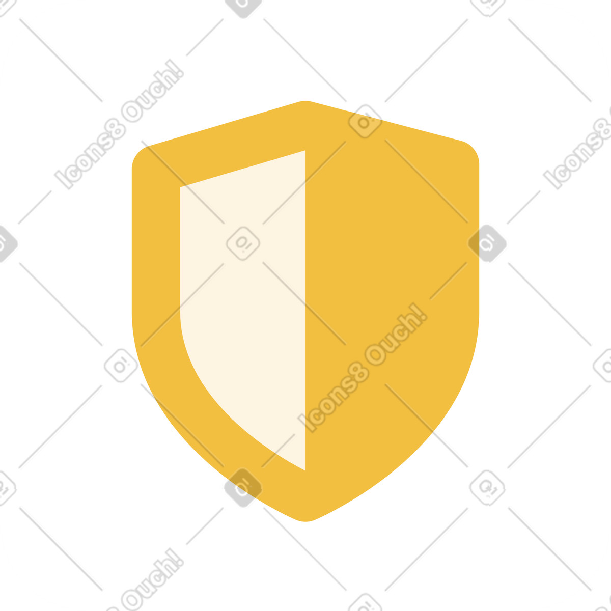 Icona scudo illustrazione in stile Simplistic scarica in PNG, SVG