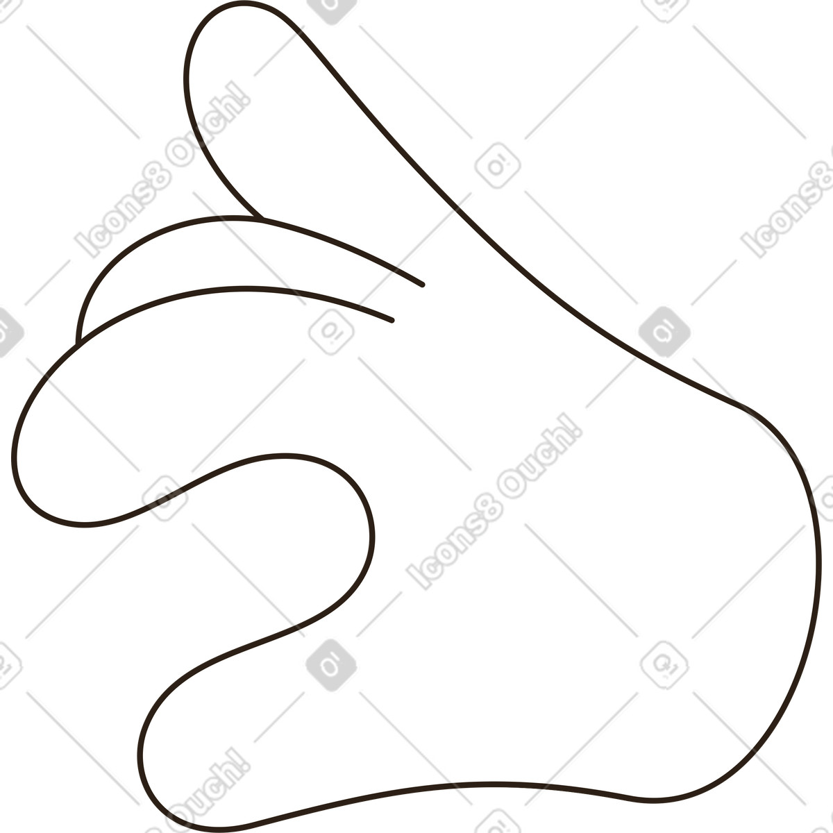 Ilustração de Mão em no estilo Plain para baixar em PNG, SVG