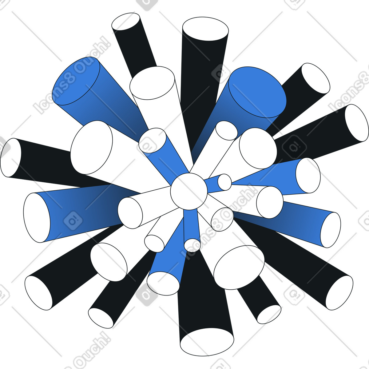 下载 Midnight 风格的 抽象晶体 插画，支持 PNG、SVG 格式