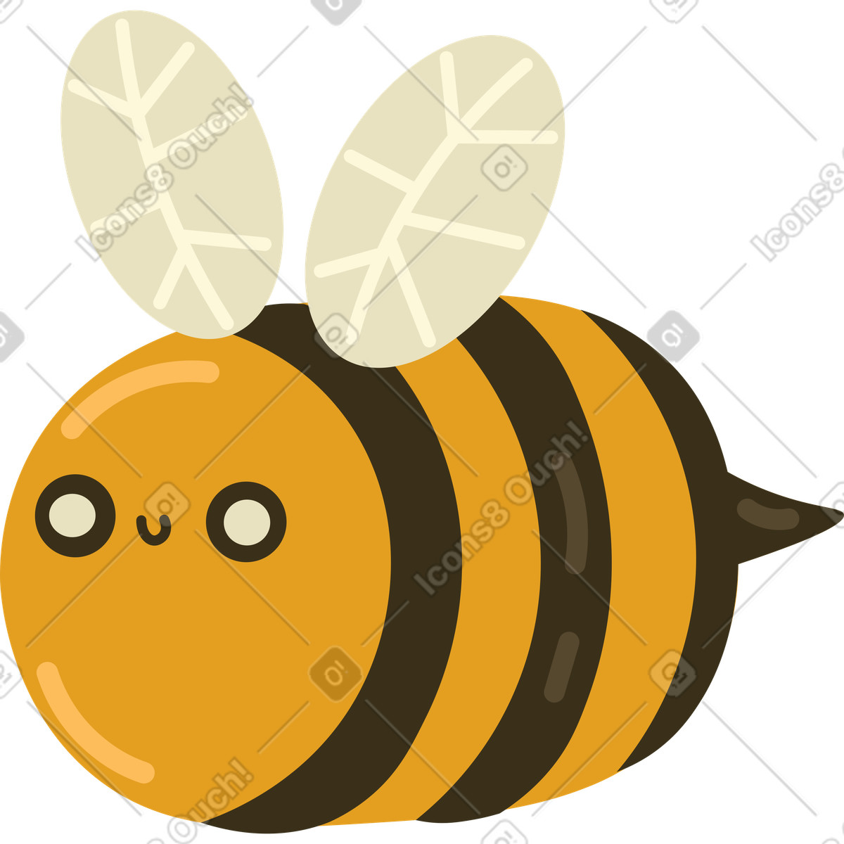 Bee illustration featuring vibrant colors as bees clipart vector graphic