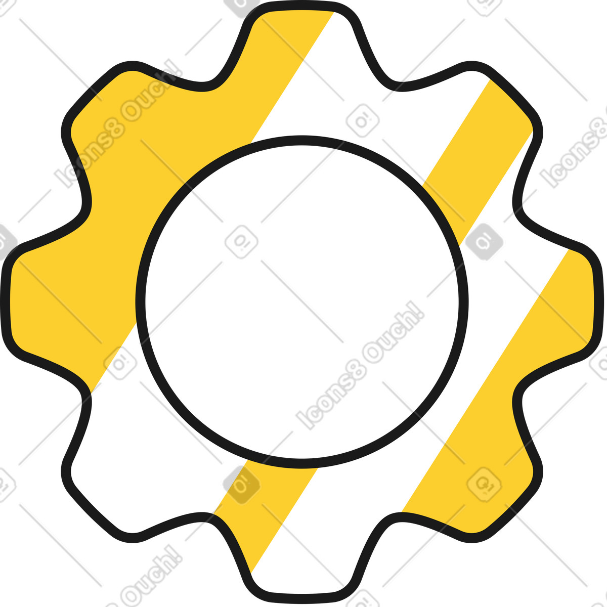 Ingranaggio illustrazione in stile Taxi scarica in PNG, SVG