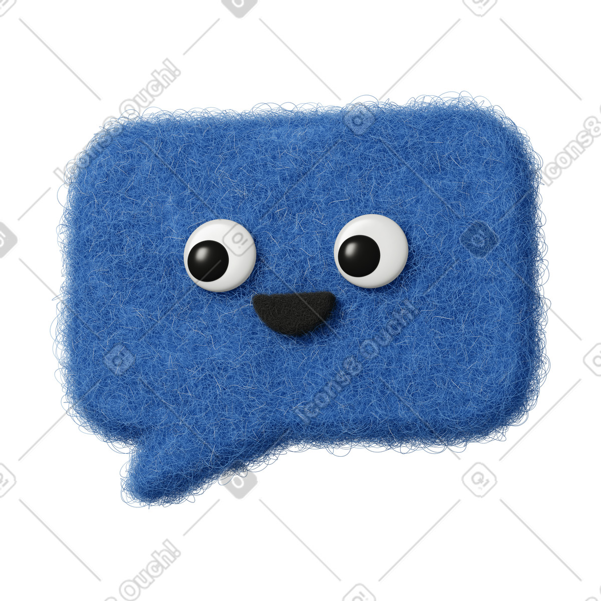 Fuzzy 스타일의 Blue speech bubble 일러스트레이션 PNG, SVG 다운로드