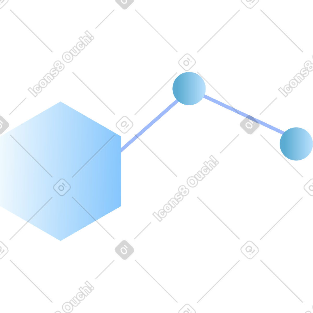 Illustration Chaîne de formes géométriques dans le style Concept à télécharger aux formats PNG, SVG