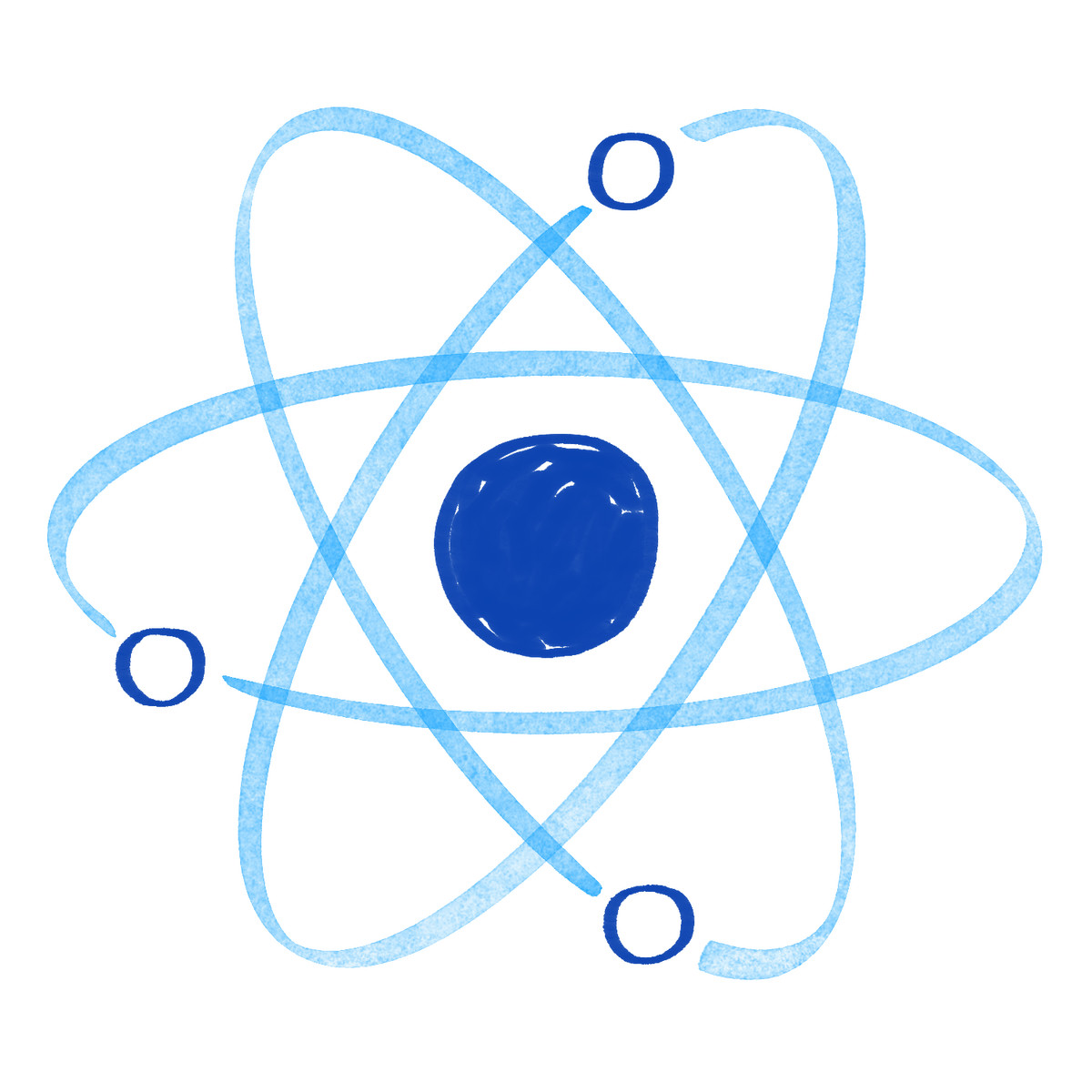 Иллюстрация Science physics atomic structure icon with nucleus and electron orbits в стиле Tint — скачать в форматах PNG, SVG