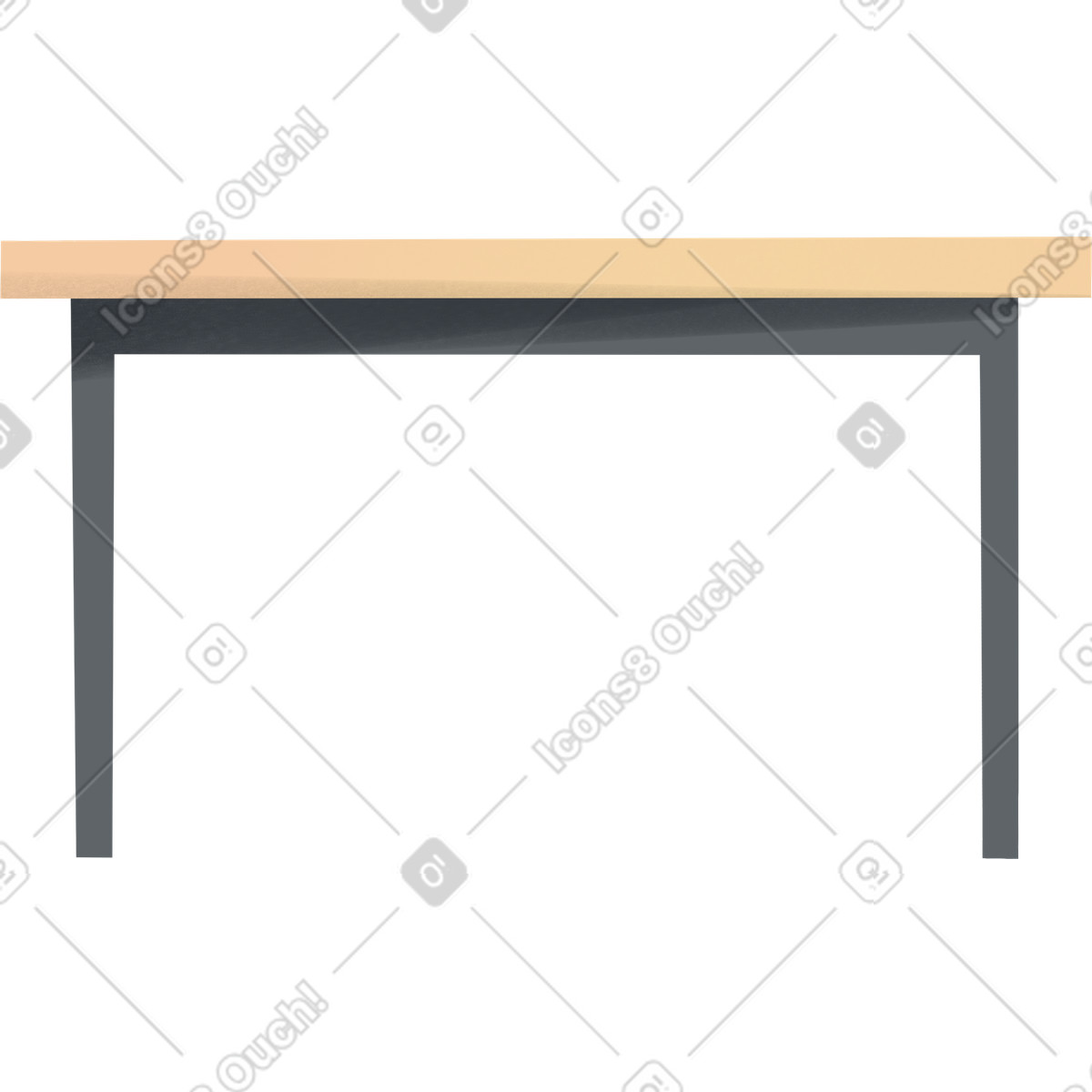 下载 Shine 风格的 Table with metal legs 插画，支持 PNG、SVG 格式