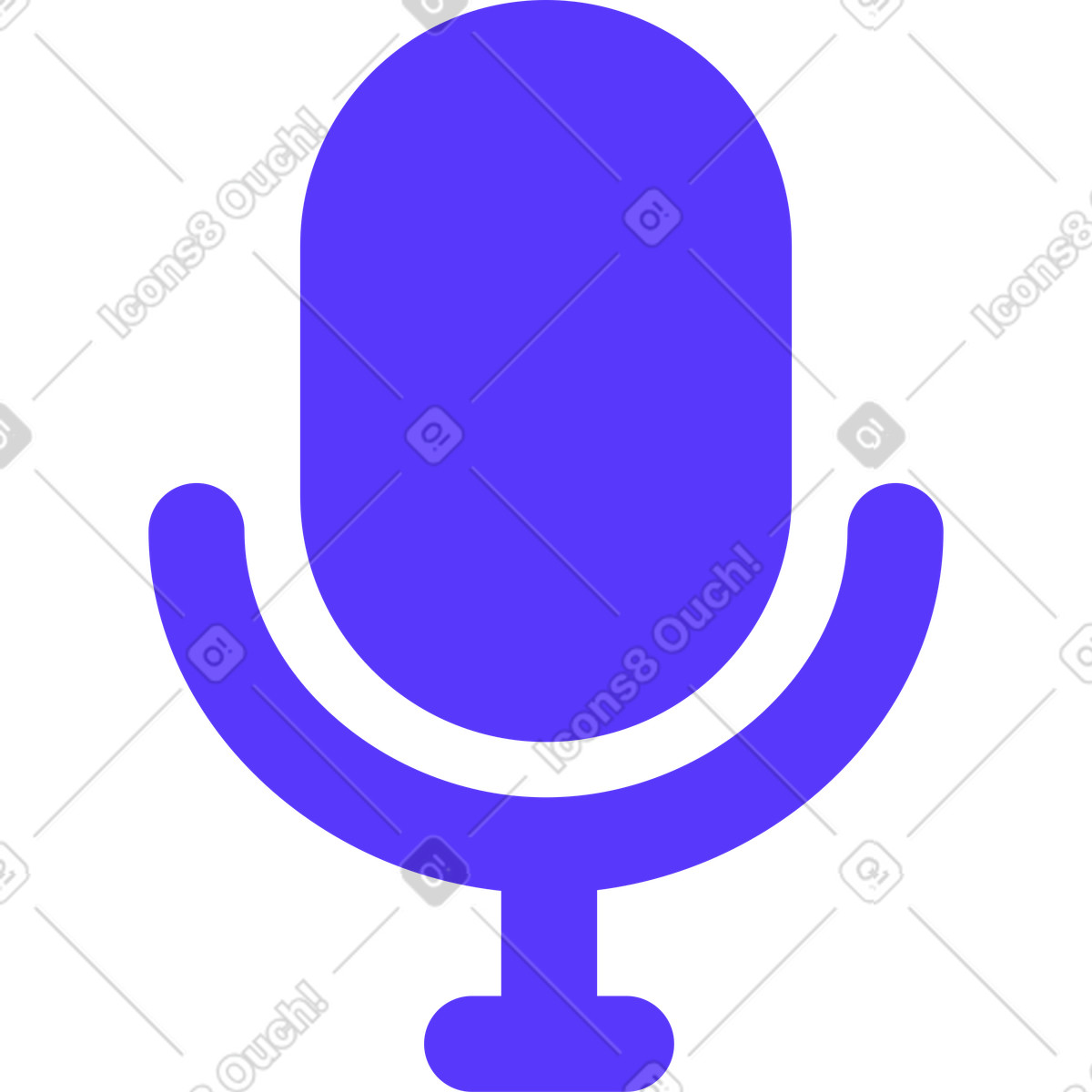 Ilustração de Dark blue microphone icon em no estilo Pablita para baixar em PNG, SVG