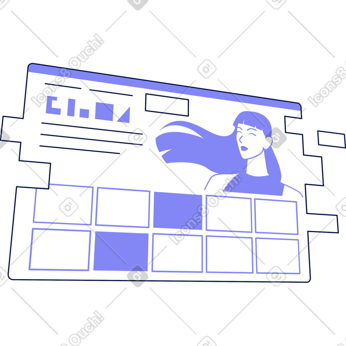 Kino leinwand-Illustration im Glow-Stil als Download in PNG, SVG