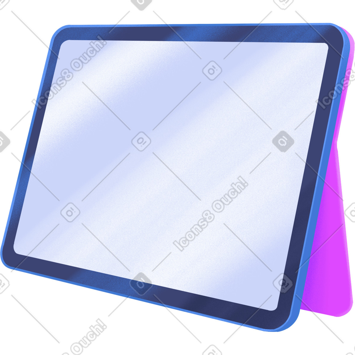 Tablet ipad su un supporto illustrazione in stile Smart scarica in PNG, SVG