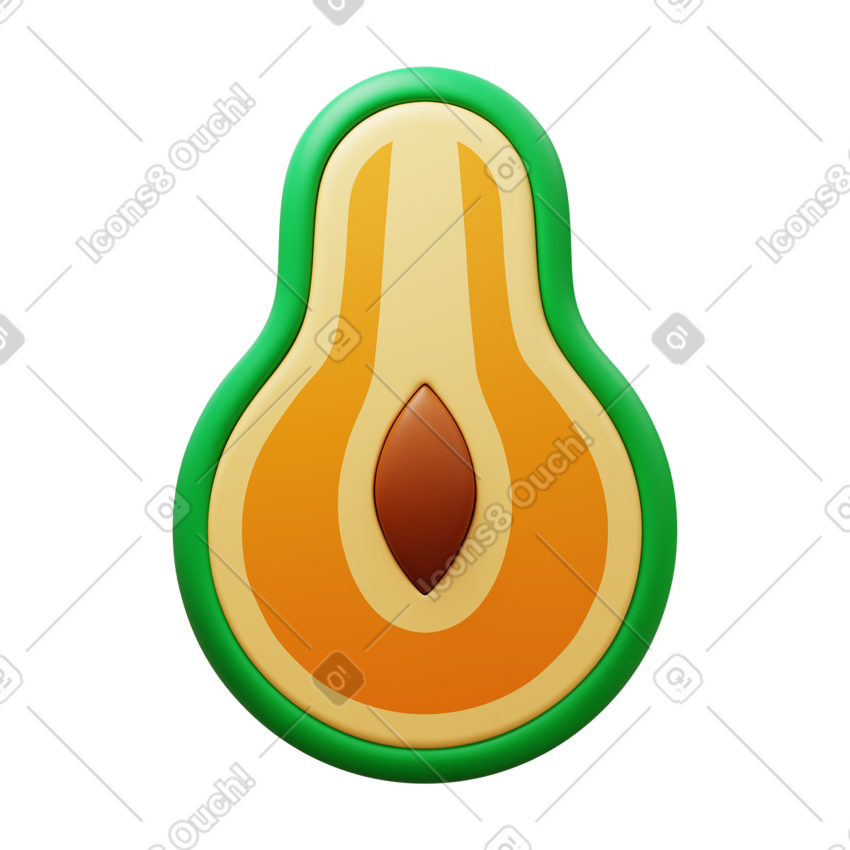 Papaya illustrazione in stile 3D Fluency scarica in PNG, SVG