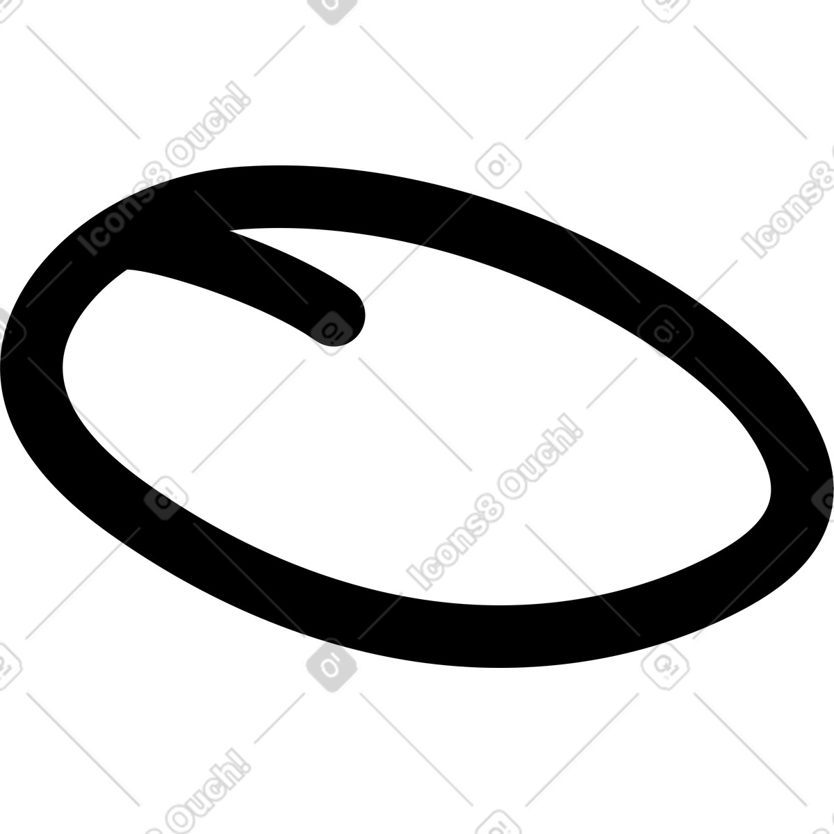 Ilustração de Mouse simple outline silhouette with curved top button shape em no estilo Notion Line Art para baixar em PNG, SVG