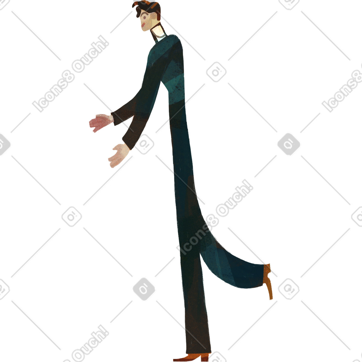 Monsieur illustration in Fabulous style download in PNG, SVG