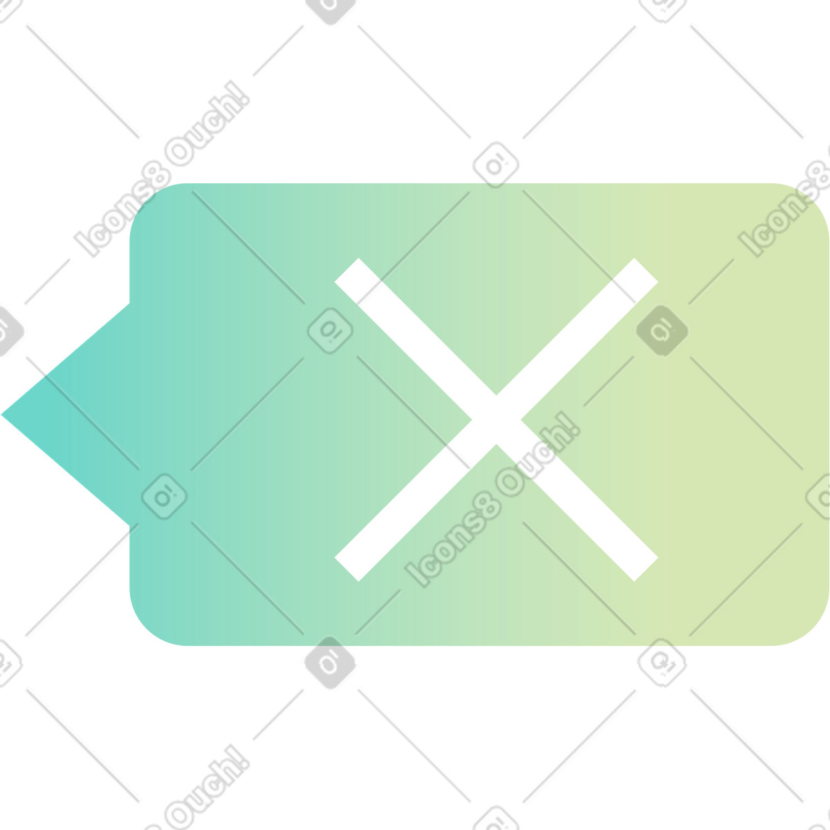 Speach bubble with cross illustration in Office style download in PNG, SVG