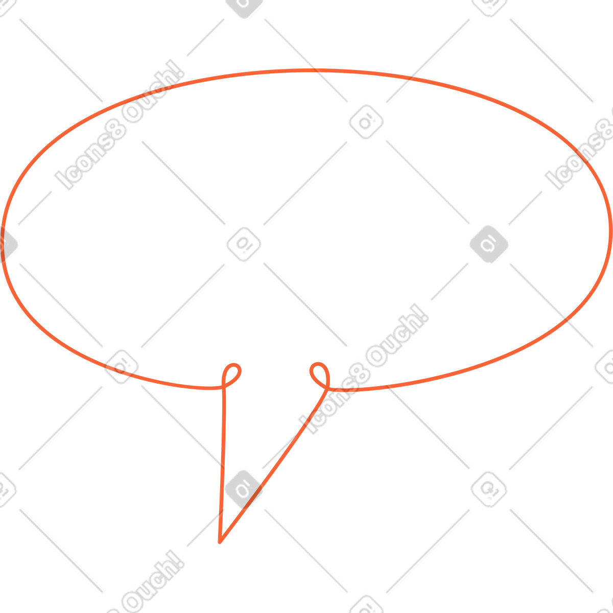 Ilustração de Balão fala em no estilo Crayon para baixar em PNG, SVG