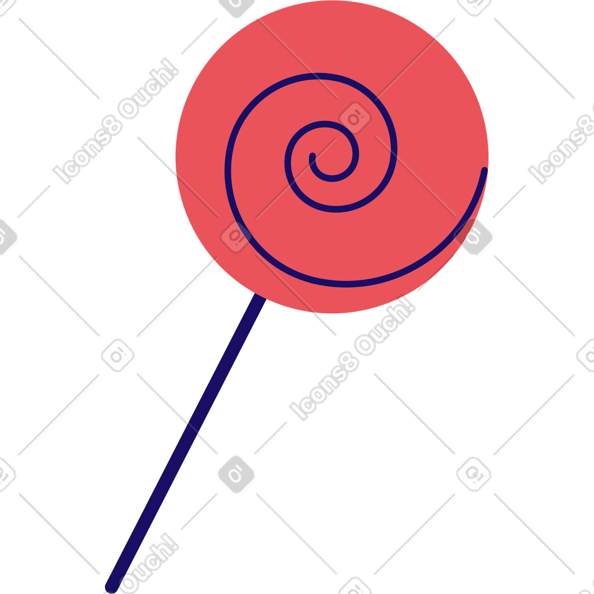 Candy illustration in Bendy style download in PNG, SVG