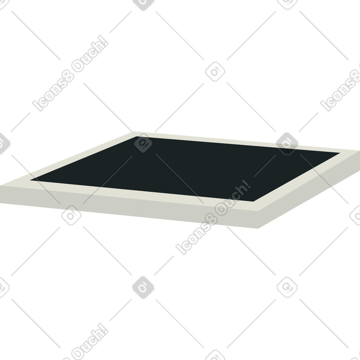 Ilustración Tableta rectangular plana en estilo Lagom a descargar en PNG y SVG