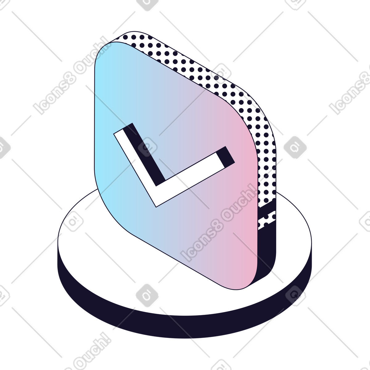 Ilustração de Success Status, Task Completion, Confirmation em no estilo Node para baixar em PNG, SVG