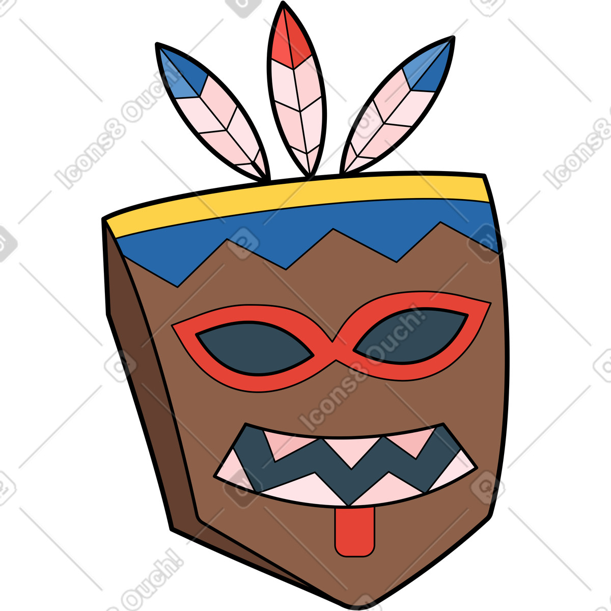 下载 Surr 风格的 面具tiki 插画，支持 PNG、SVG 格式