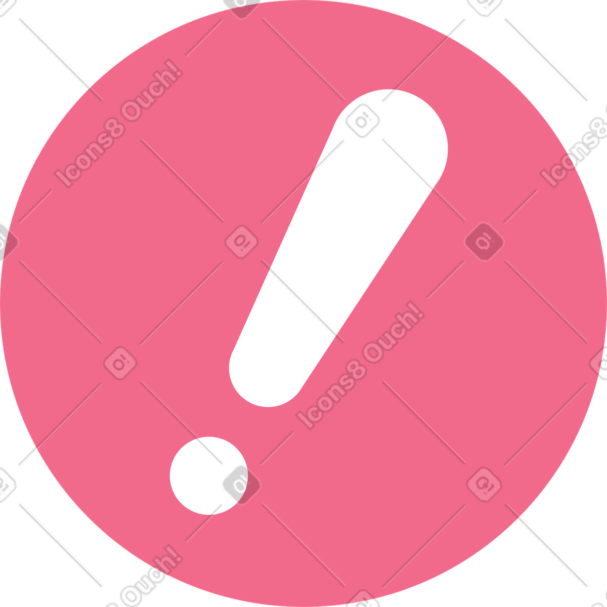 Ausrufezeichen-Illustration im Juicy-Stil als Download in PNG, SVG
