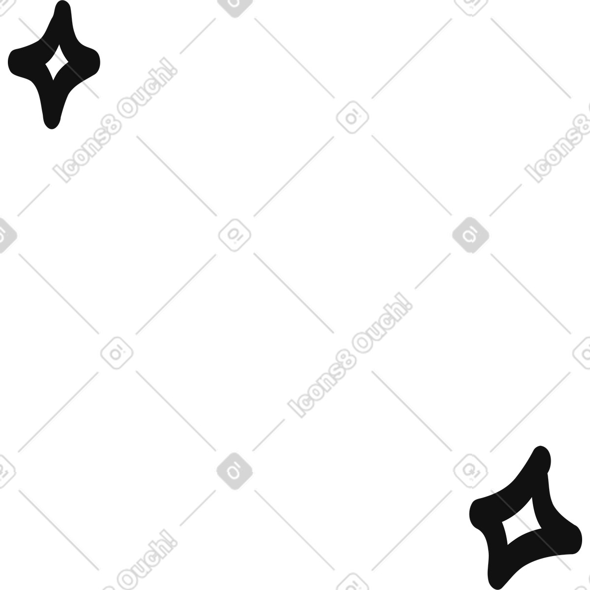 Spark decorative star shapes minimal clean shine symbol artwork illustrazione in stile Organic scarica in PNG, SVG