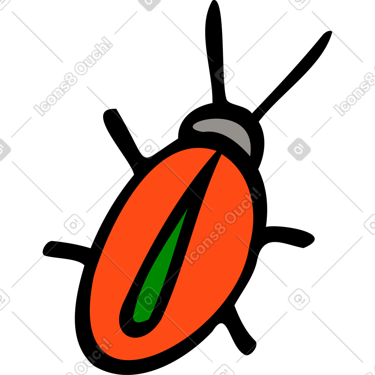 Illustration Punaise dans le style Comic à télécharger aux formats PNG, SVG