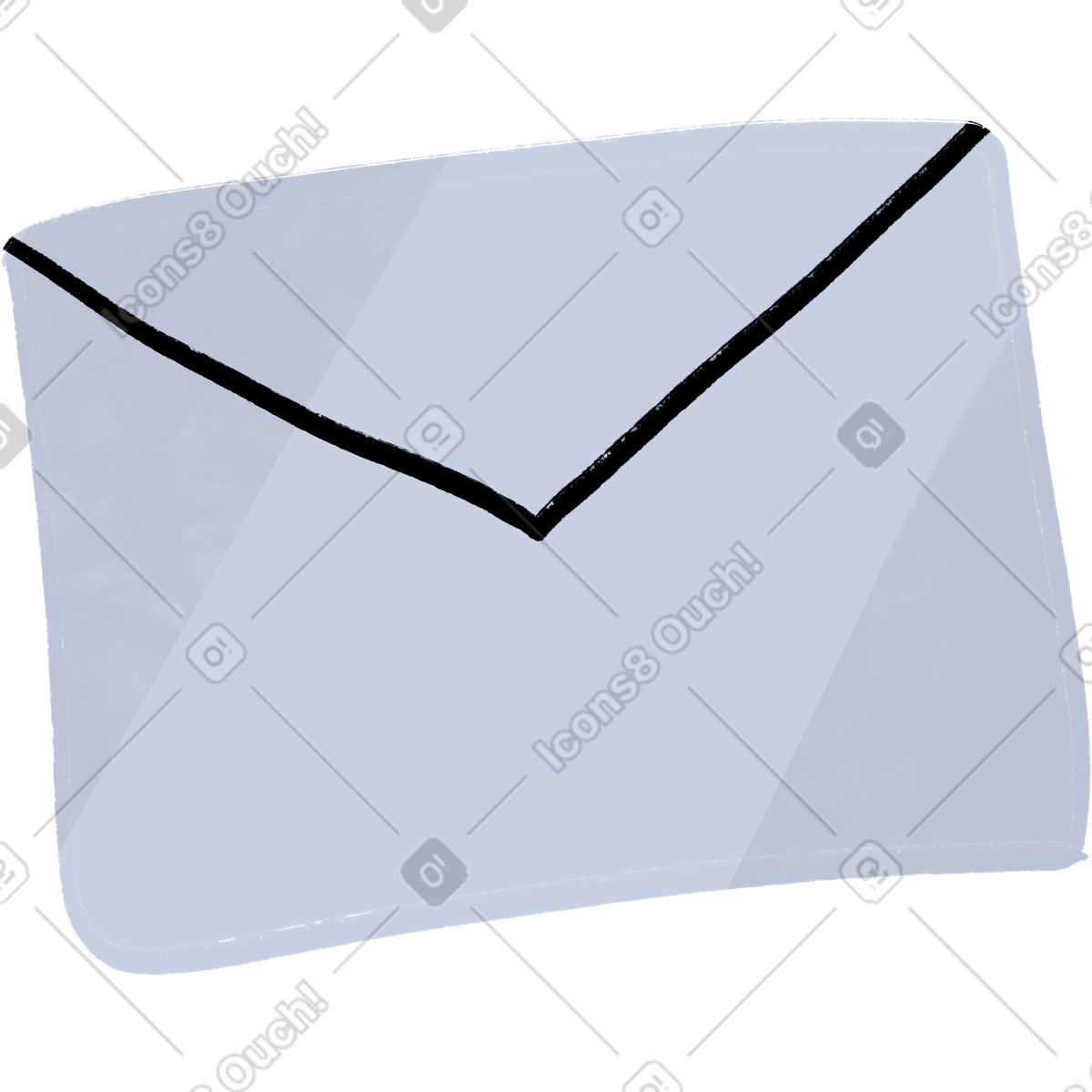 Иллюстрация Gray letter envelope в стиле Atomic — скачать в форматах PNG, SVG